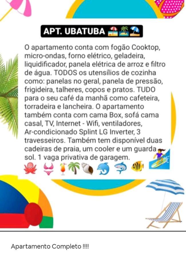 Apartamento Ubatuba - Praia grande - 200m da praia Exterior foto